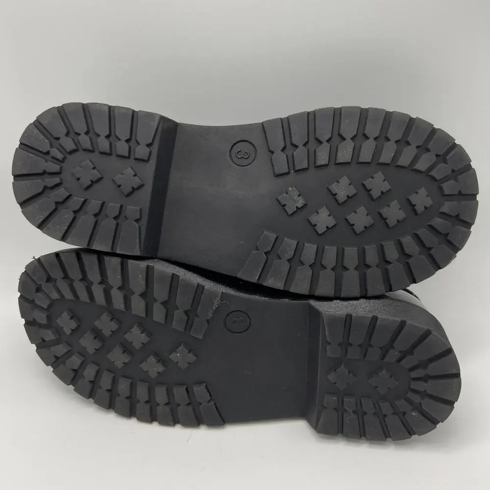 Art Class Girl's Glitter Celia Loafers Black Sparkle Size 3 Chunky Soles Preppy